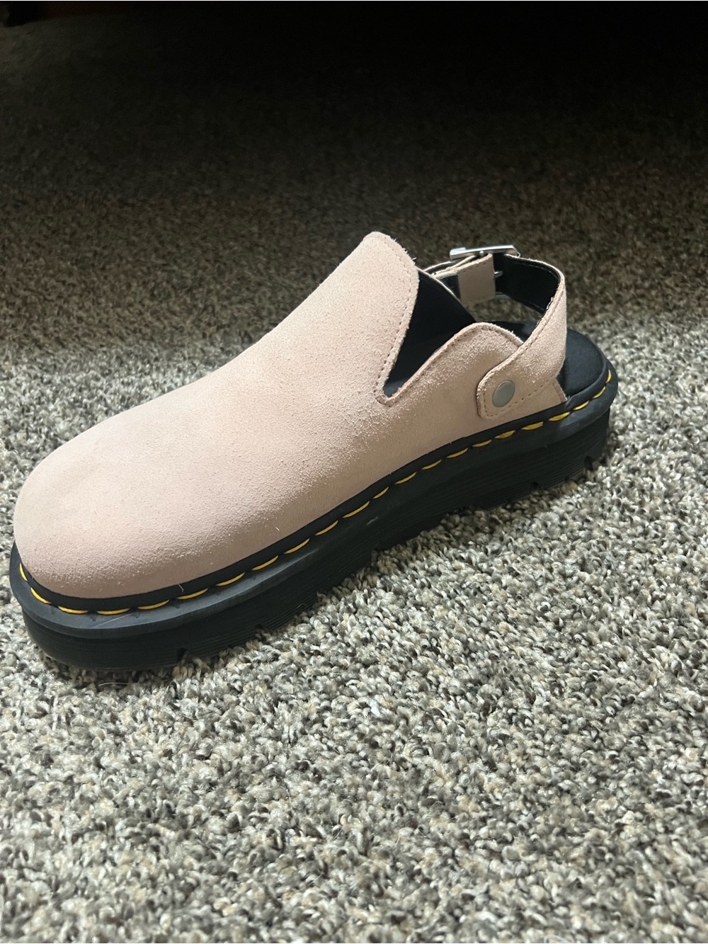 Dr. Martens Women’s Pale Pink Suede Slip-On Loafers - Picture 3 of 14